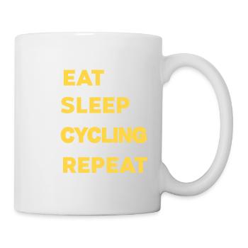 Eat Sleep Cycling Repeat Funny Cycling Designs - Mug - white - Right