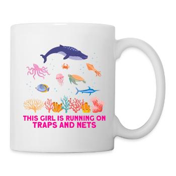Girl Net Boat Marine Biologist Biology Ocean - Mug - white - Right