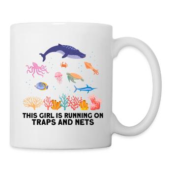 Girl Net Boat Marine Biologist Biology Ocean - Mug - white - Right