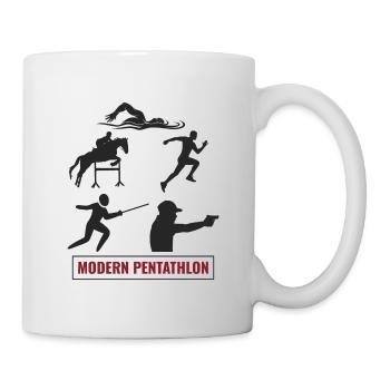 Pentathlon moderne - Escrime Natation Équitation - Mug blanc - blanc - Droite