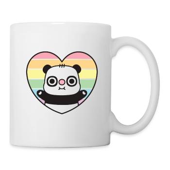 Süßes Panda Regenbogenherz - Tasse - Weiß - Rechts