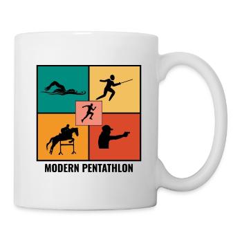 Pentathlon moderne - Escrime Natation Équitation - Mug blanc - blanc - Droite