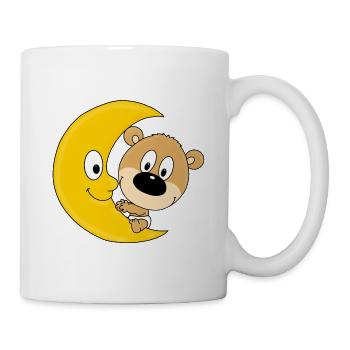 MOND - TEDDYBÄR - KINDER - BABY - TEDDY - BÄR - Tasse - Weiß - Rechts