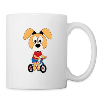 FAHRRAD - HUND - TIER - KIND - BABY - HOBBY - Tasse - Weiß - Rechts
