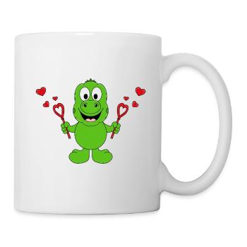 SEIFENBLASEN - LIEBE - DINO - DINOSAURIER - KINDER - Tasse - Weiß - Rechts