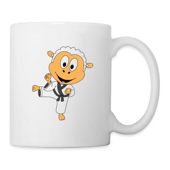 KARATE - JUDO - SCHAF - SPORT - TIER - KIND - BABY - Tasse - Weiß - Rechts
