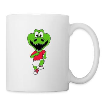 LAUFEN - JOGGEN - SPORT - KROKODIL - BABY - KIND - Tasse - Weiß - Rechts
