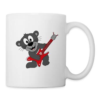 PANTHER - GITARRIST - MUSIK - TIER - KIND - BABY - Tasse - Weiß - Rechts