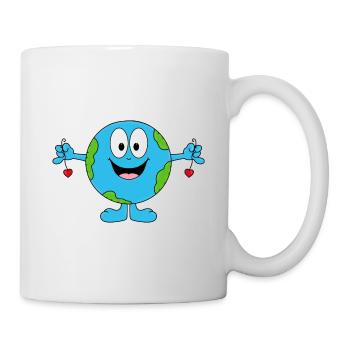 ERDE - WELT - PLANET - LIEBE - KIND - BABY - Tasse - Weiß - Rechts