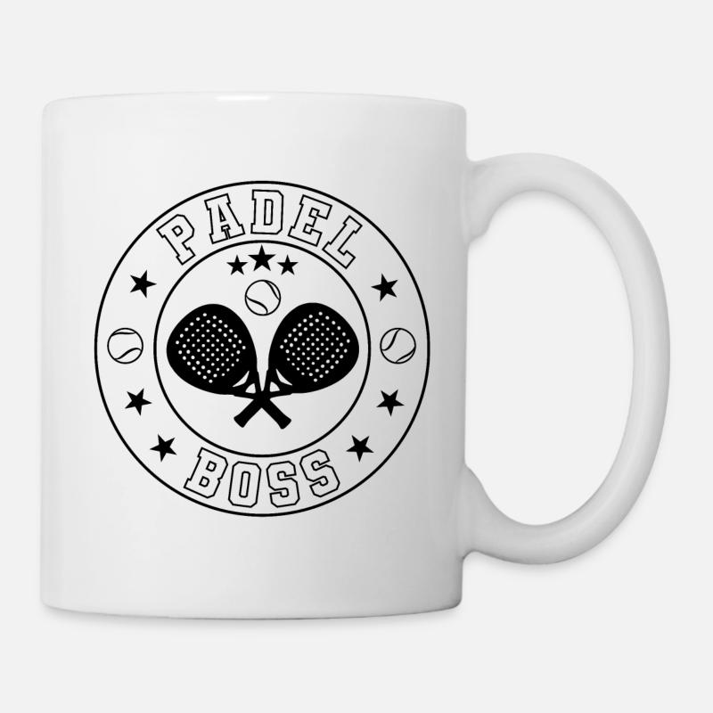 Padel Boss schwarz - Tasse - Weiß