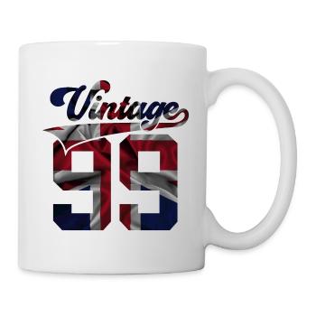27E ANNIVERSAIRE UK MILLÉSIME 1999 - Mug blanc - blanc - Droite