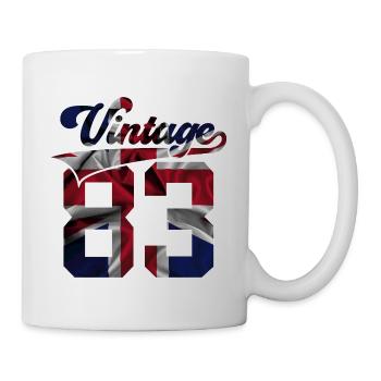 42ÈME ANNIVERSAIRE ROYAUME-UNI MILLÉSIME 1983 - Mug blanc - blanc - Droite