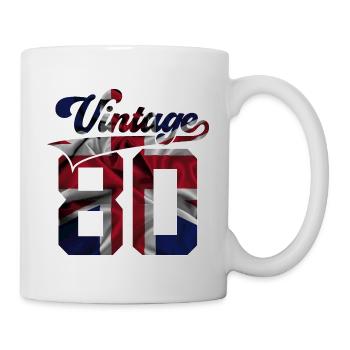 46E ANNIVERSAIRE BRITANNIQUE ANNÉES 1980 - Mug blanc - blanc - Droite