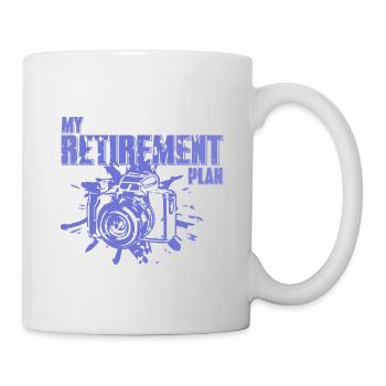 Drôle de photographe Mon t-shirt de plan de retraite - Mug blanc - blanc - Droite