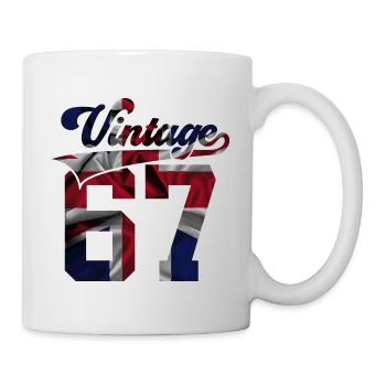 59E ANNIVERSAIRE UK MILLÉSIME 1967 - Mug blanc - blanc - Droite