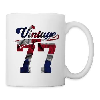 49E ANNIVERSAIRE UK MILLÉSIME 1977 - Mug blanc - blanc - Droite