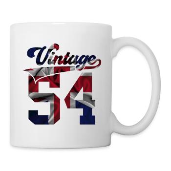 72E ANNIVERSAIRE UK MILLÉSIME 1954 - Mug blanc - blanc - Droite