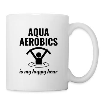 Wassergymnastik Aquatische Fitness Aqua Exercise - Tasse - Weiß - Rechts