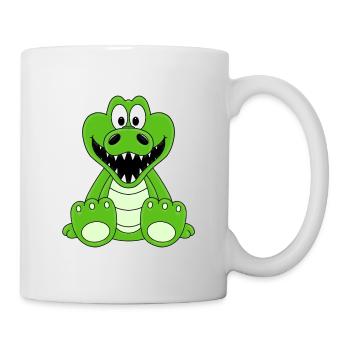 KROKODIL - TIER - KIND - BABY - Tasse - Weiß - Rechts