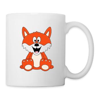 FUCHS - TIER - KINDER - BABY - Tasse - Weiß - Rechts