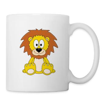 LÖWE - TIER - KIND - BABY - Tasse - Weiß - Rechts
