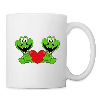 KROKODILE - TIERE - KIND - BABY - LIEBE - Tasse - Weiß - Rechts