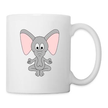 ELEFANT - PILATES - YOGA - TIER - KIND - BABY - Tasse - Weiß - Rechts