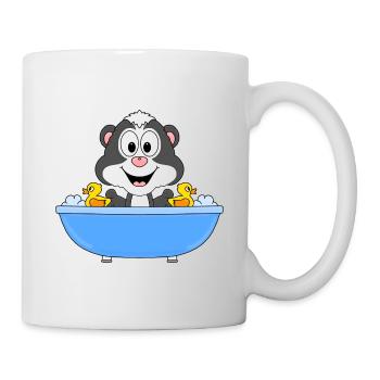 STINKTIER - BADEWANNE - TIER - KIND - BABY - Tasse - Weiß - Rechts