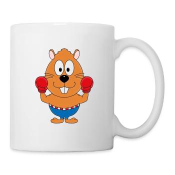 BOXER - BIBER - OTTER - TIER - KIND - BABY - Tasse - Weiß - Rechts