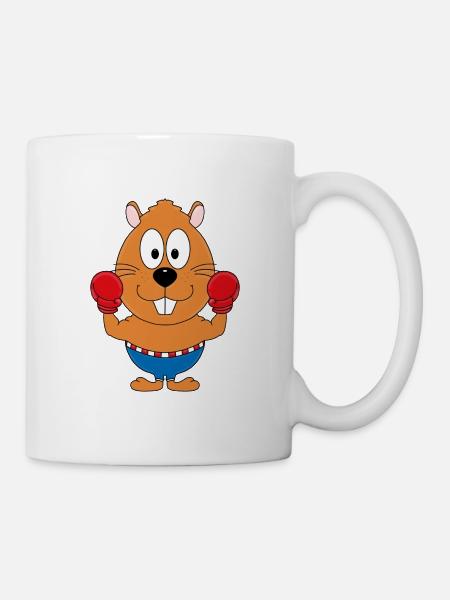 BOXER - BIBER - OTTER - TIER - KIND - BABY - Tasse - Weiß