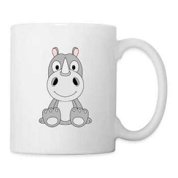 NASHORN - TIER - KIND - BABY - Tasse - Weiß - Rechts