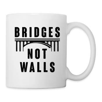 Ponts pas Murs Solidarité Amour - Mug blanc - blanc - Droite