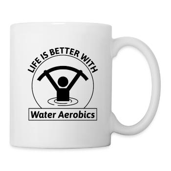 Wassergymnastik Aquatische Fitness Aqua Exercise - Tasse - Weiß - Rechts