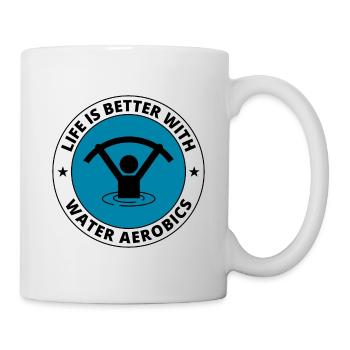 Wassergymnastik Aquatische Fitness Aqua Exercise - Tasse - Weiß - Rechts