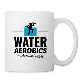 Wassergymnastik Aquatische Fitness Aqua Exercise - Tasse - Weiß - Rechts