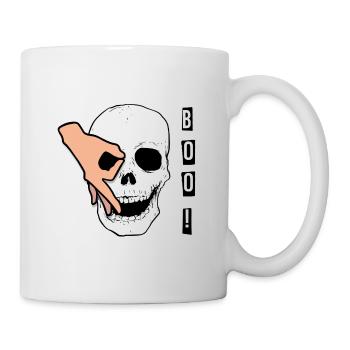 Buhruf! Totenkopfspiel der ausgefallenen Humorrunde - Tasse - Weiß - Rechts
