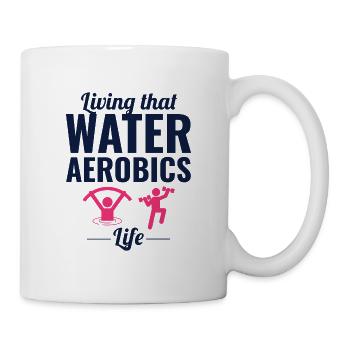 Wassergymnastik Aquatische Fitness Aqua Exercise - Tasse - Weiß - Rechts