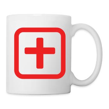 Japanese Number Ten 十 【Ju】 Kanji - Mug - white - Right