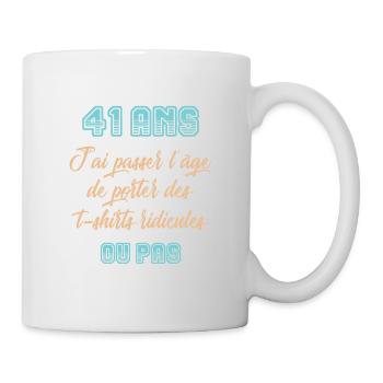 41 ans anniversaire - Mug blanc - blanc - Droite