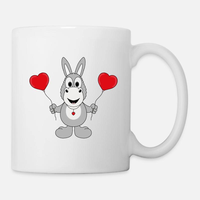 ESEL - LIEBE - TIER - KIND - BABY - Tasse - Weiß