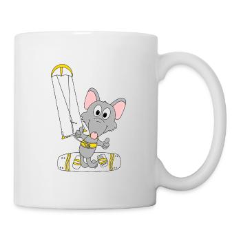 WASSERRATTE - RATTE - KITER - KITESURFER - Tasse - Weiß - Rechts