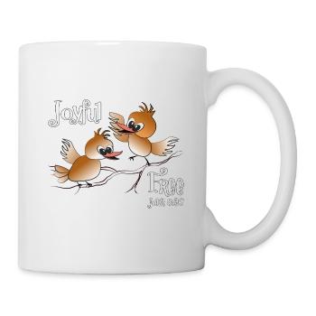 Christian Design Joyful Free Jean 8 verset 36 - Mug blanc - blanc - Droite