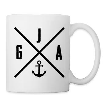 JGA Junggesellenabschied Anker Hochzeit Bräutigam - Tasse - Weiß - Rechts