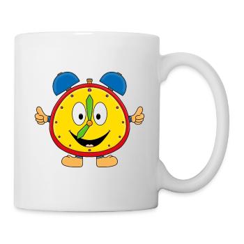 WECKER - UHR - UHRZEIT - KINDER - BABY - Tasse - Weiß - Rechts