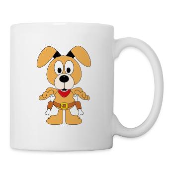 HUND - COWBOY - WESTERN - TIER - KIND - BABY - Tasse - Weiß - Rechts