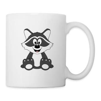 WASCHBÄR - TIER - KIND - BABY - Tasse - Weiß - Rechts