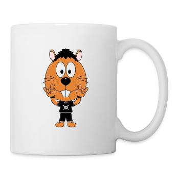BIBER - OTTER - FESTIVAL - MUSIK - METAL - ROCK - Tasse - Weiß - Rechts