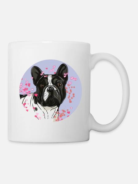 French Bulldog T-shirt. - Mug - white