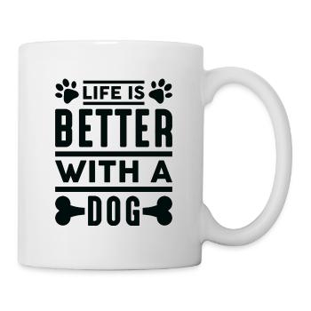 Life Is Better With A Dog - Mug - white - Right