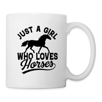 Just A Girl Who Loves Horses - Mug - white - Right
